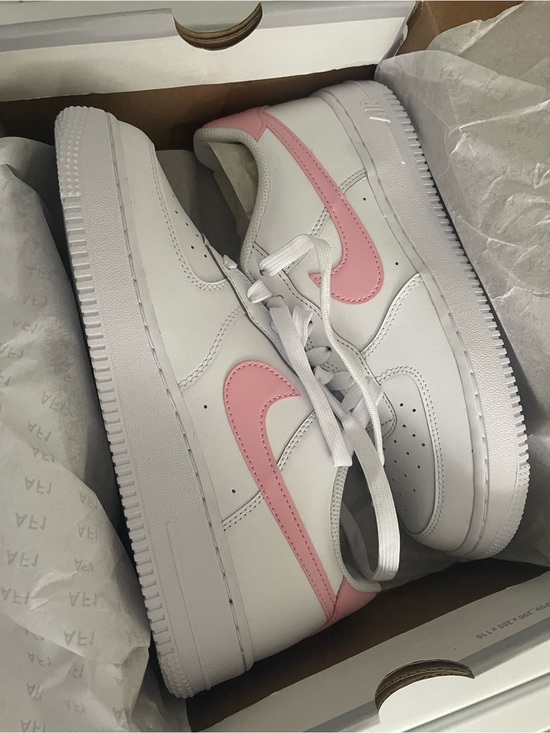 Nike Shoes - 🤍🩷 Nike Air Force 1 Sneakers — White with Pink Swoosh